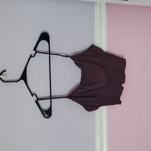 SHEIN Size L Maroon Cropped Cami Top